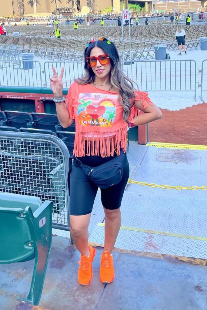 Coral Crop Top + Biker Shorts