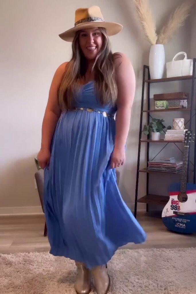 Flowy Dress + Cowboy Boots