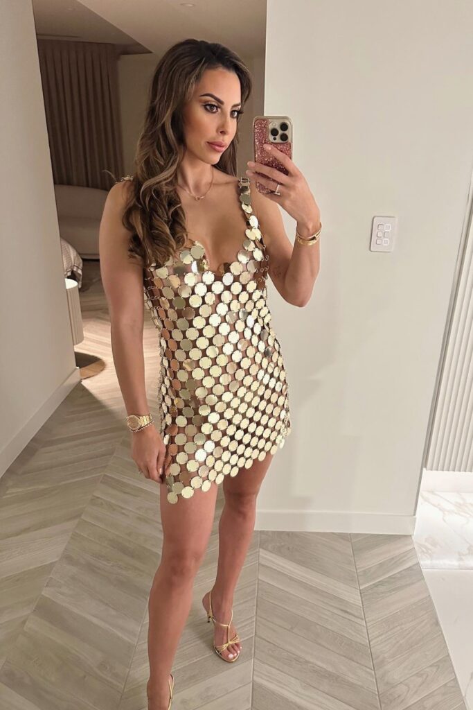 Golden Sequin Bodycon Dress