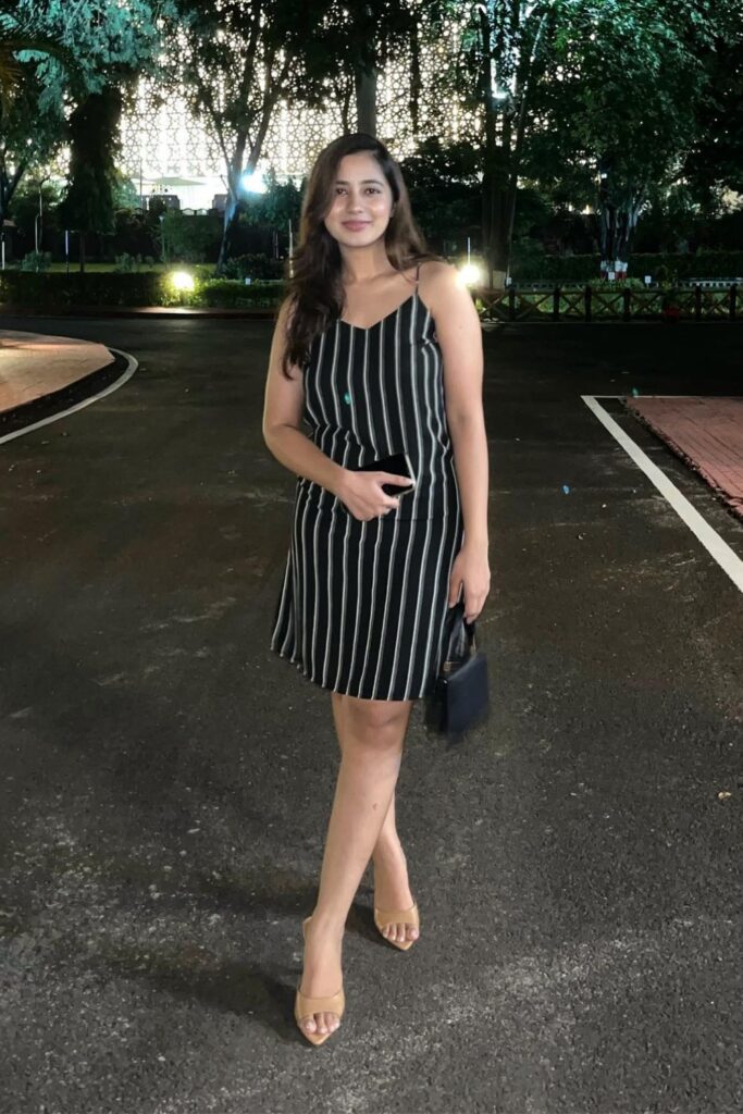 Black and White Striped Dress