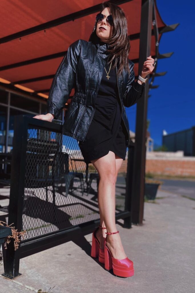 Bodycon Midi + Red Heels