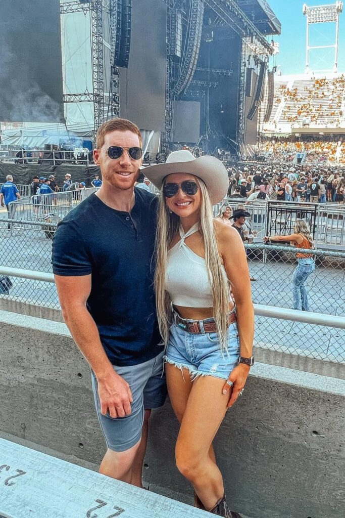 Cream Crop Top + Denim Shorts + Boots