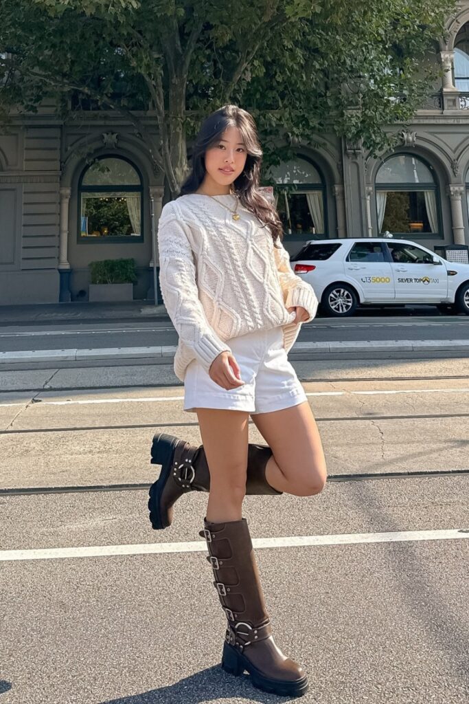 Off-White Cable Knit Sweater