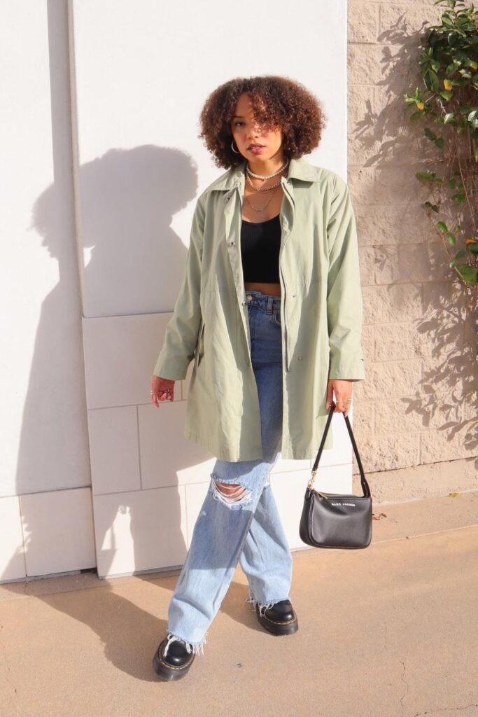 Oversized Button-Down with Crop Top