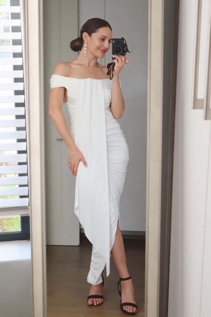 White Off-the-shoulder Dress