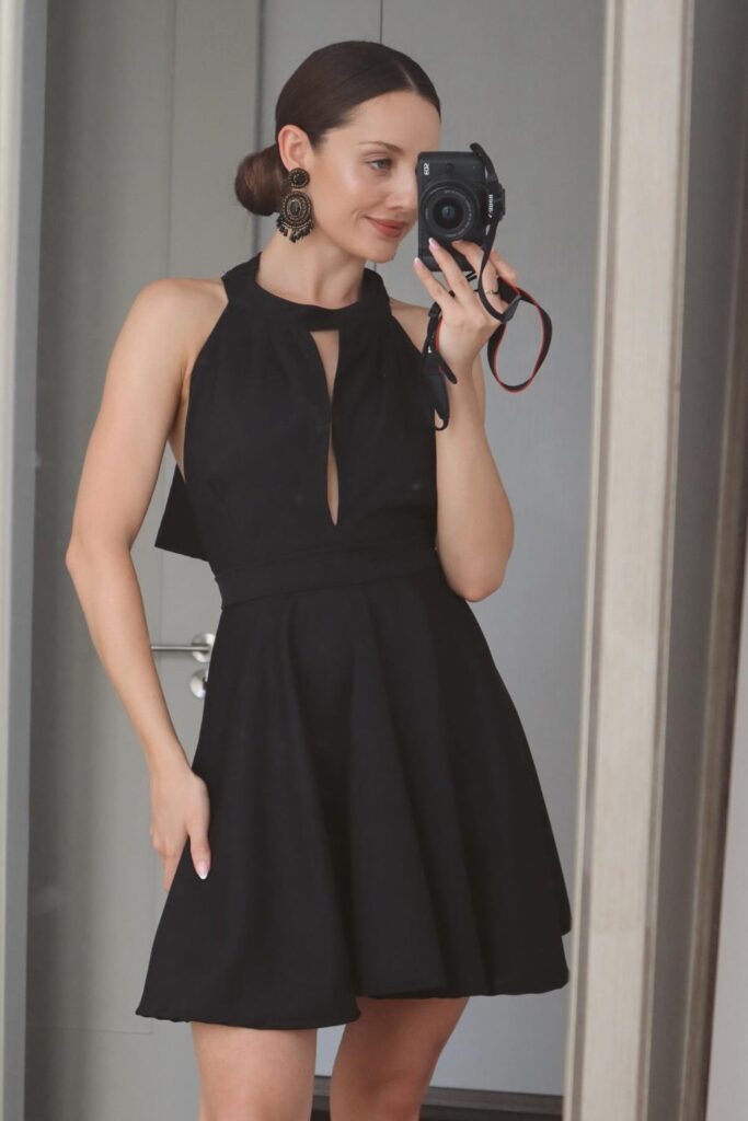 Black Halter-neck Dress