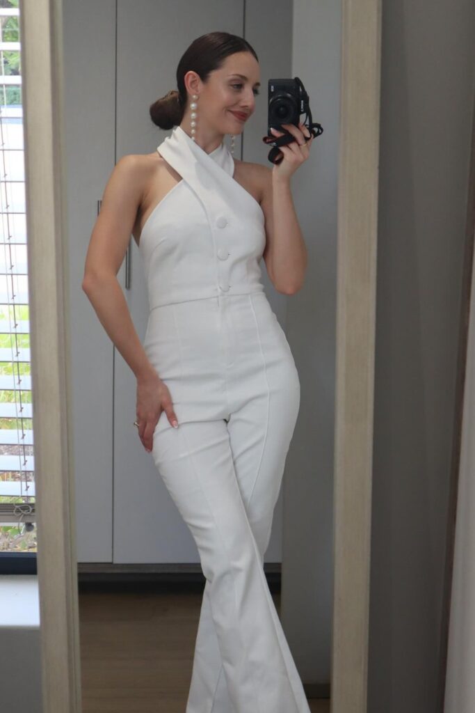 White Halter-neck Jumpsuit