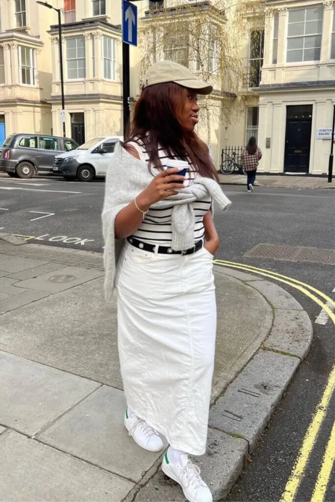 Maxi Skirt and Striped Top