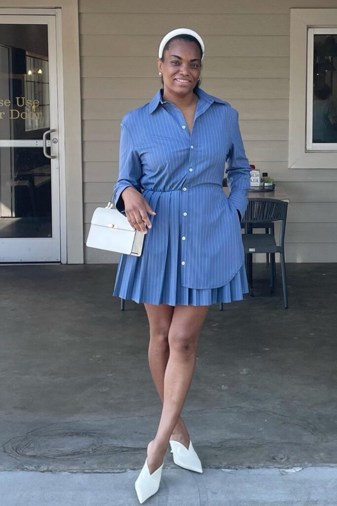 Shirt Dress + Mules