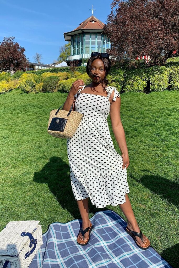 Polka Dot Midi Dress