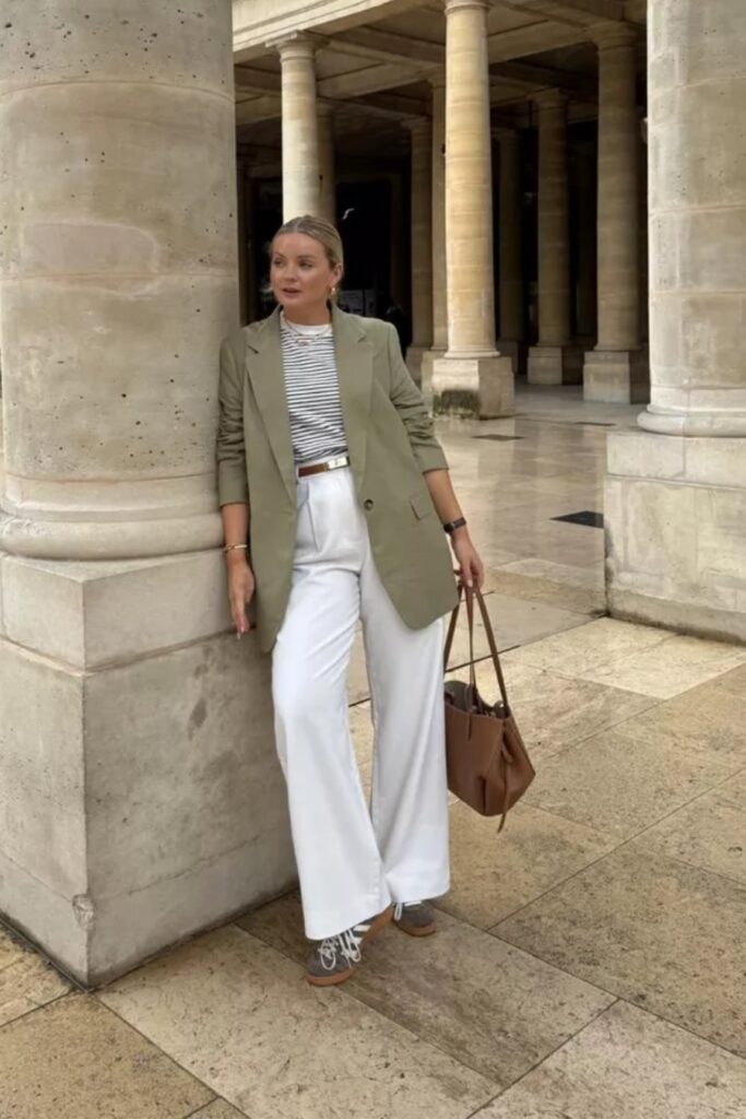 Linen Blazer and Tailored Pants