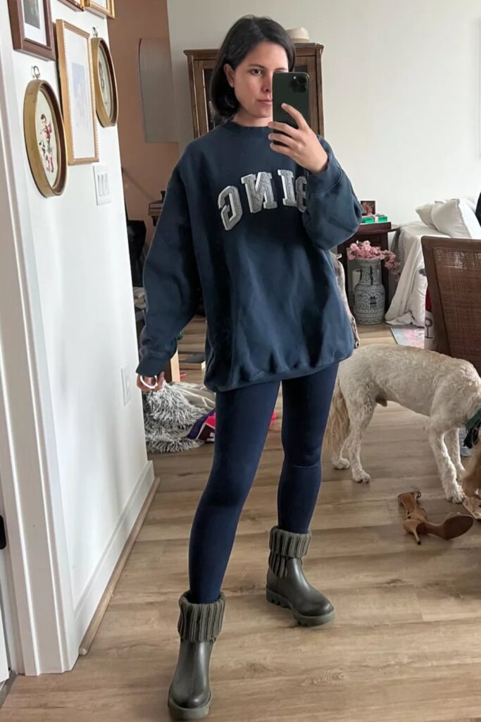 Cozy Sweatshirt and Waterproof Boots