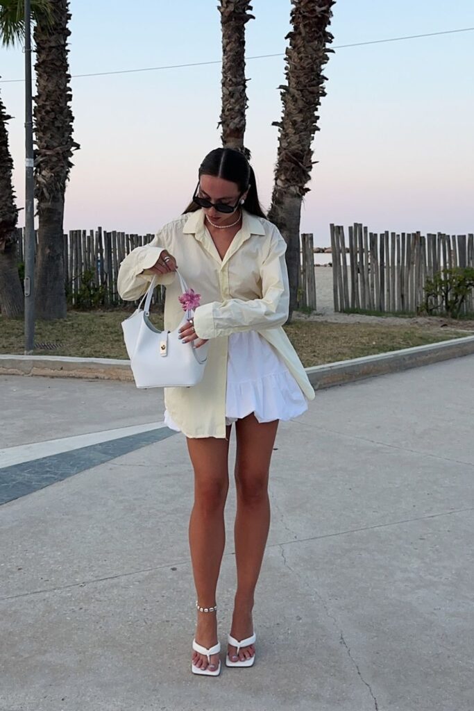 Oversized Button-Down and White M