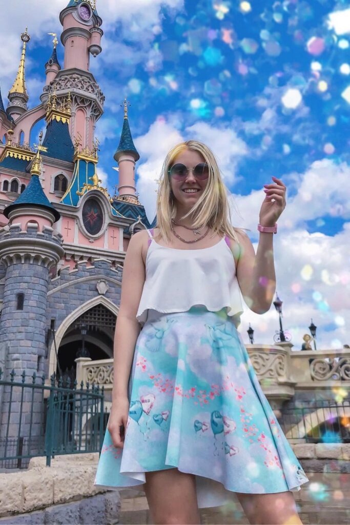 Printed Skirt with Mickey Mouse Ears