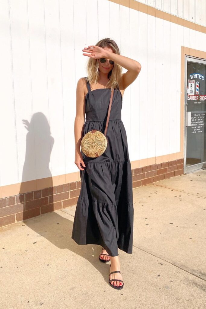 Boho Beach Vibes black dress