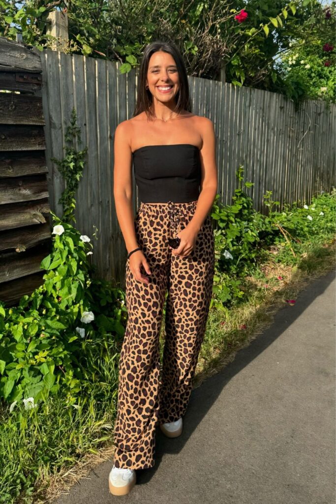 Palazzo Pants Outfit: Wild Side with Animal Print