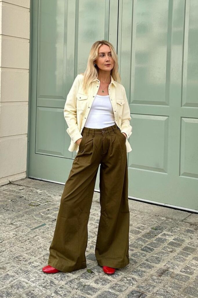 Palazzo Pants Outfit: Casual Cool with a Jean Jacket