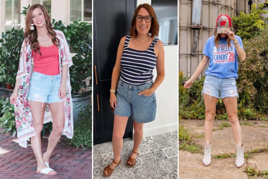 Summer Denim Shorts Outfits