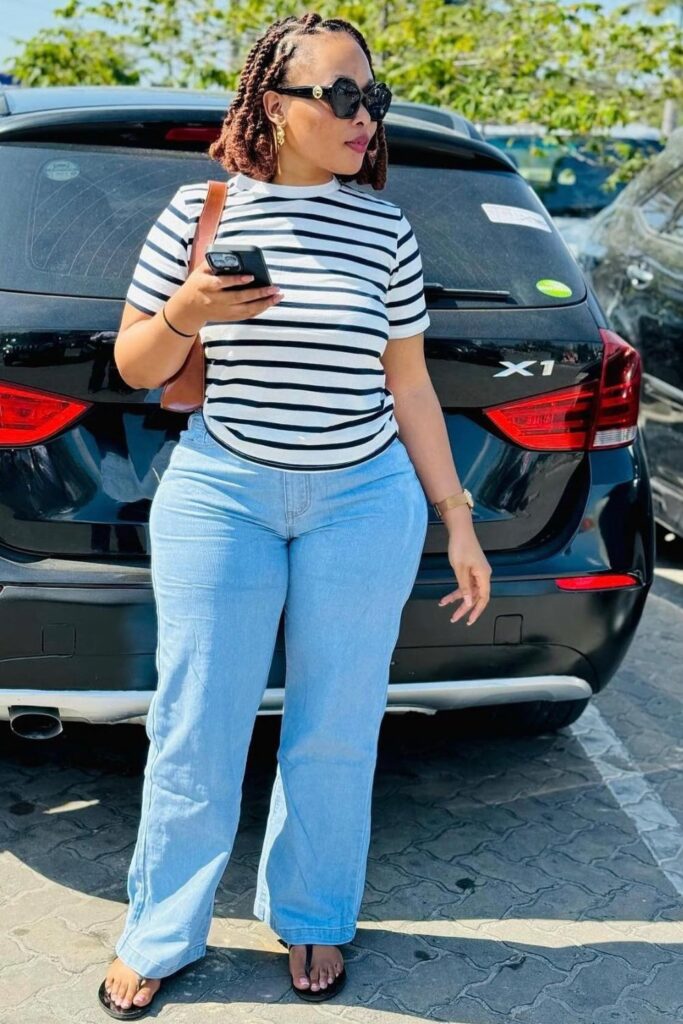 Striped Tee and Jeans