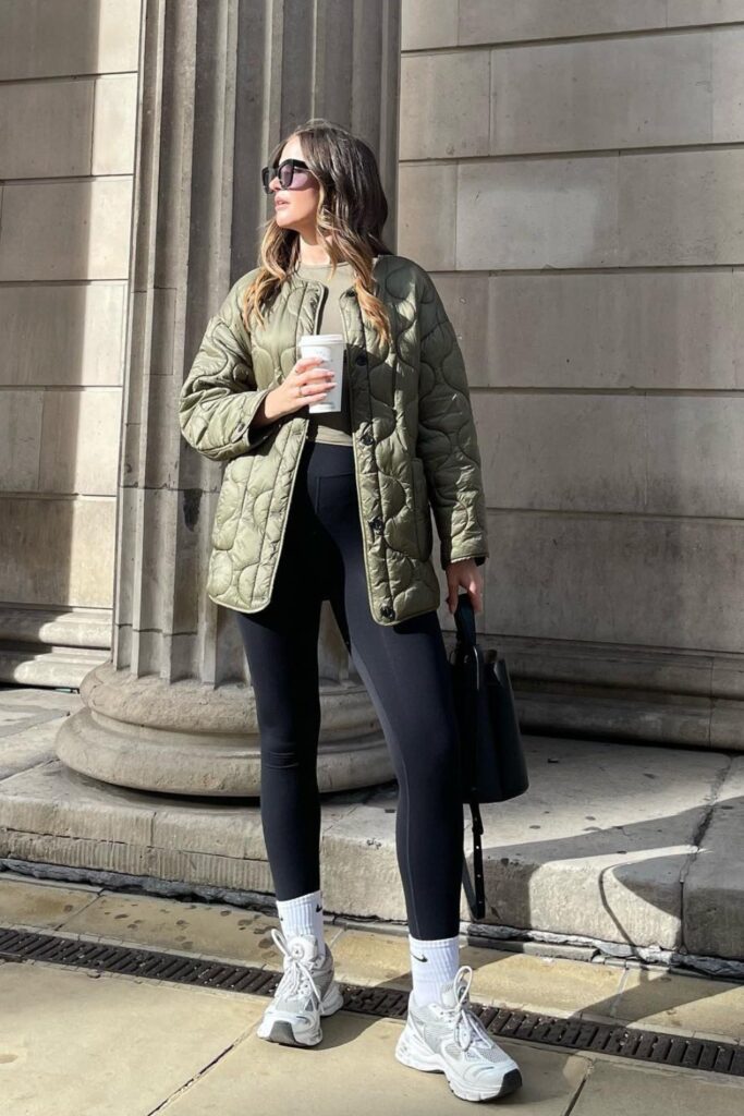 Jacket and Leggings with Sneakers