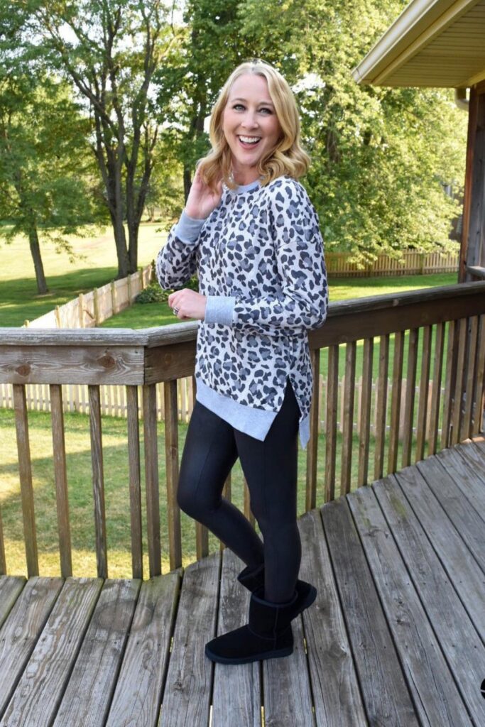 Animal Print Sweatshirt and Leggings