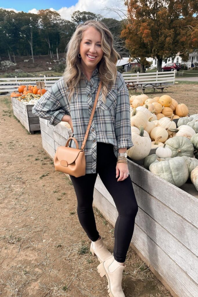 Oversized Button-Up and Leggings