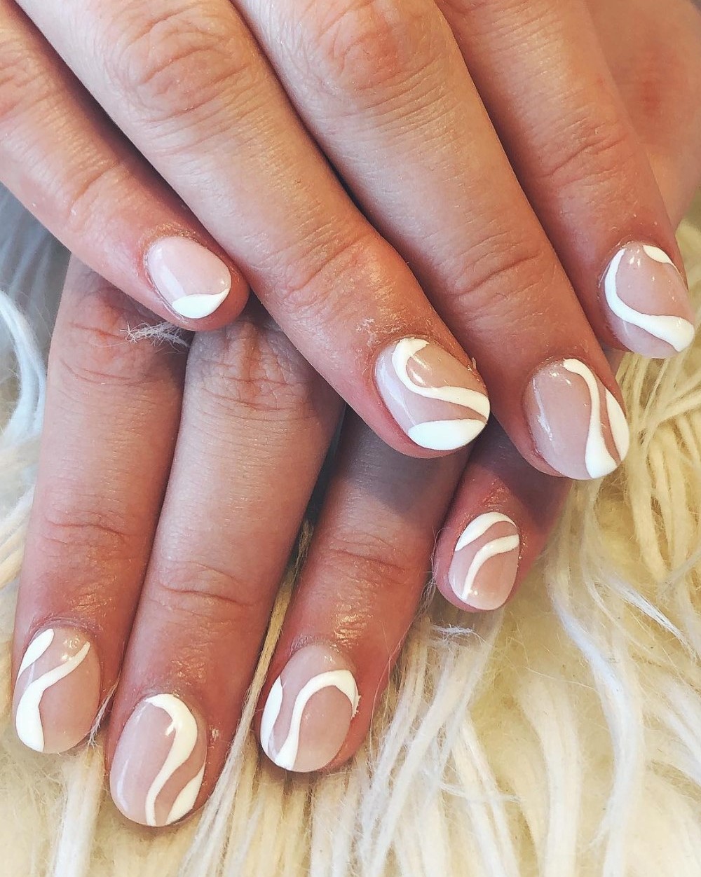 Sophisticated Nude Swirls