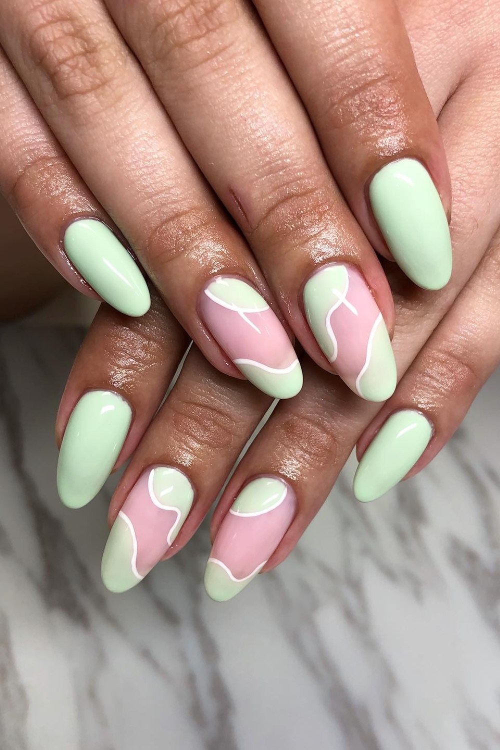 Curved White Lines