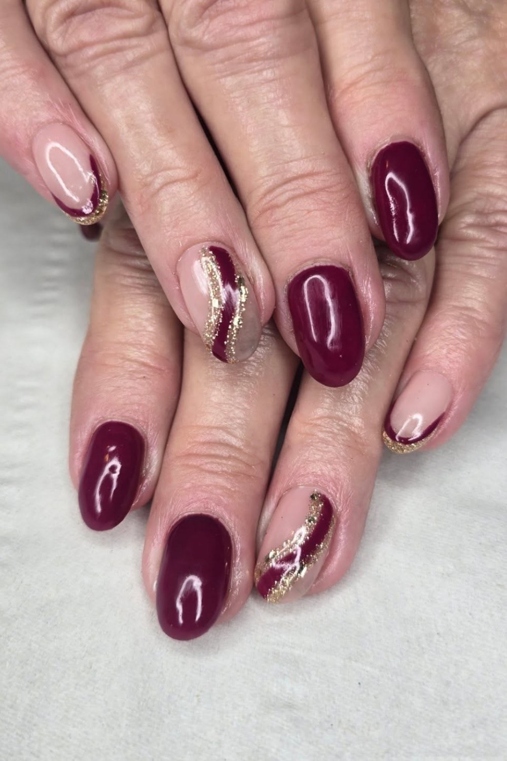 Mixed Burgundy and Nude Variations