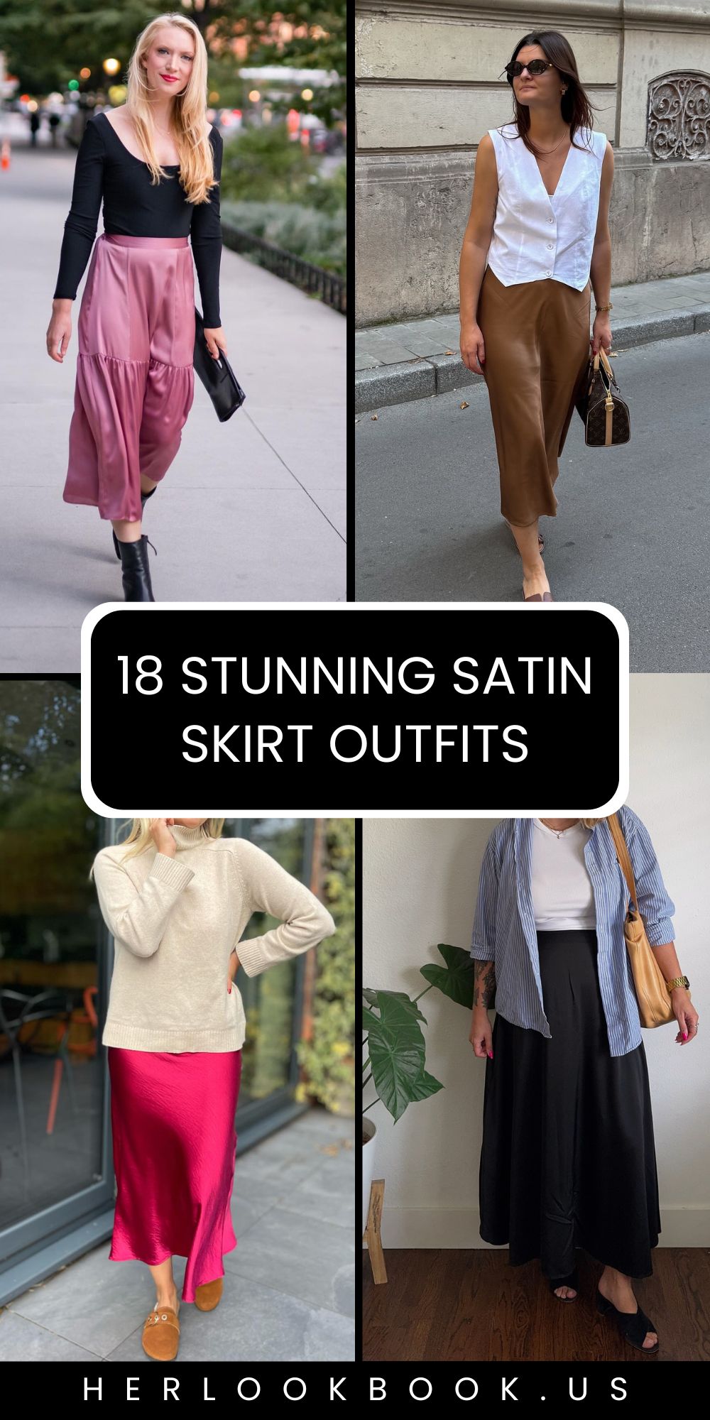 18 Stunning Satin Skirt Outfits