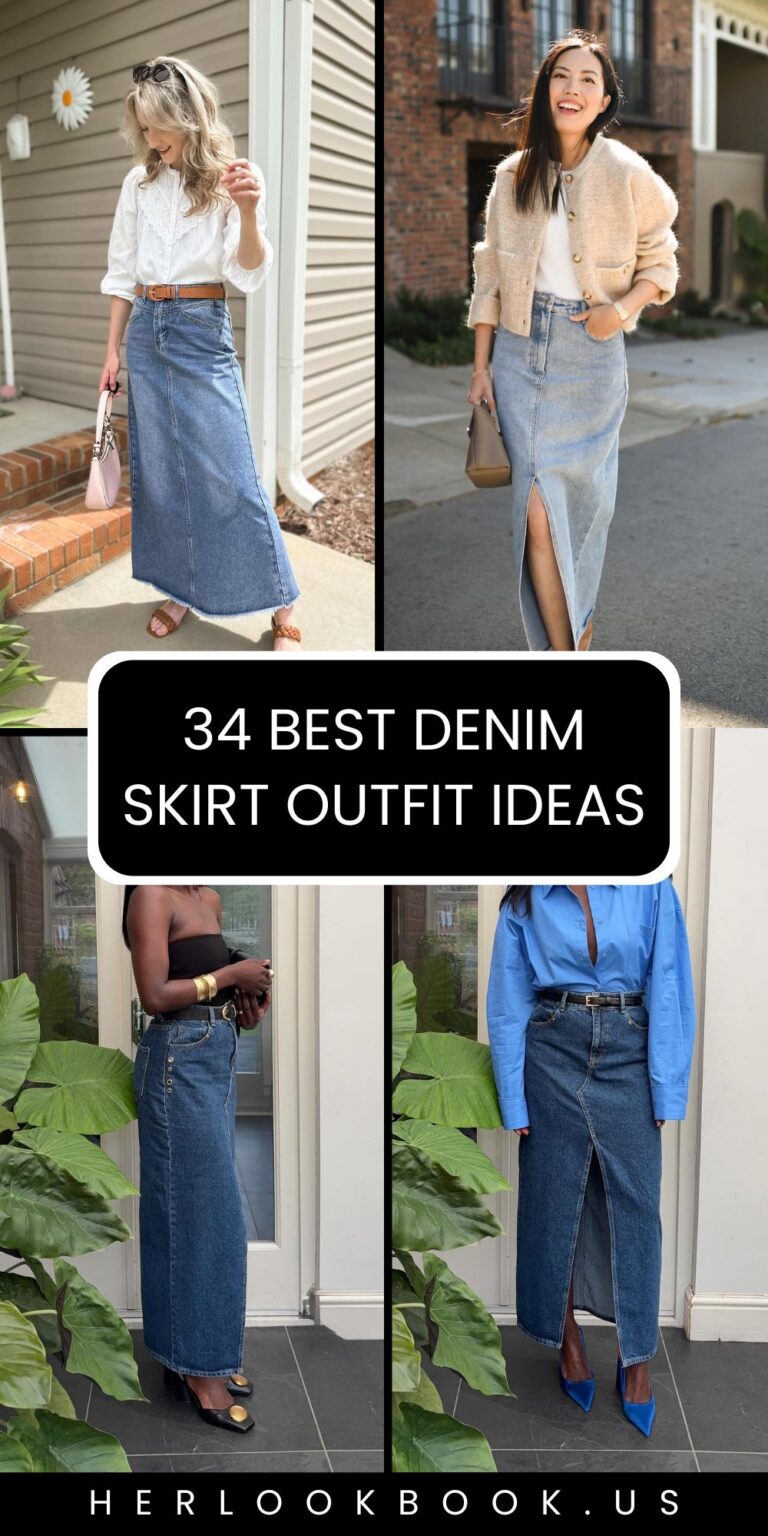 34 Best Denim Skirt Outfit Ideas